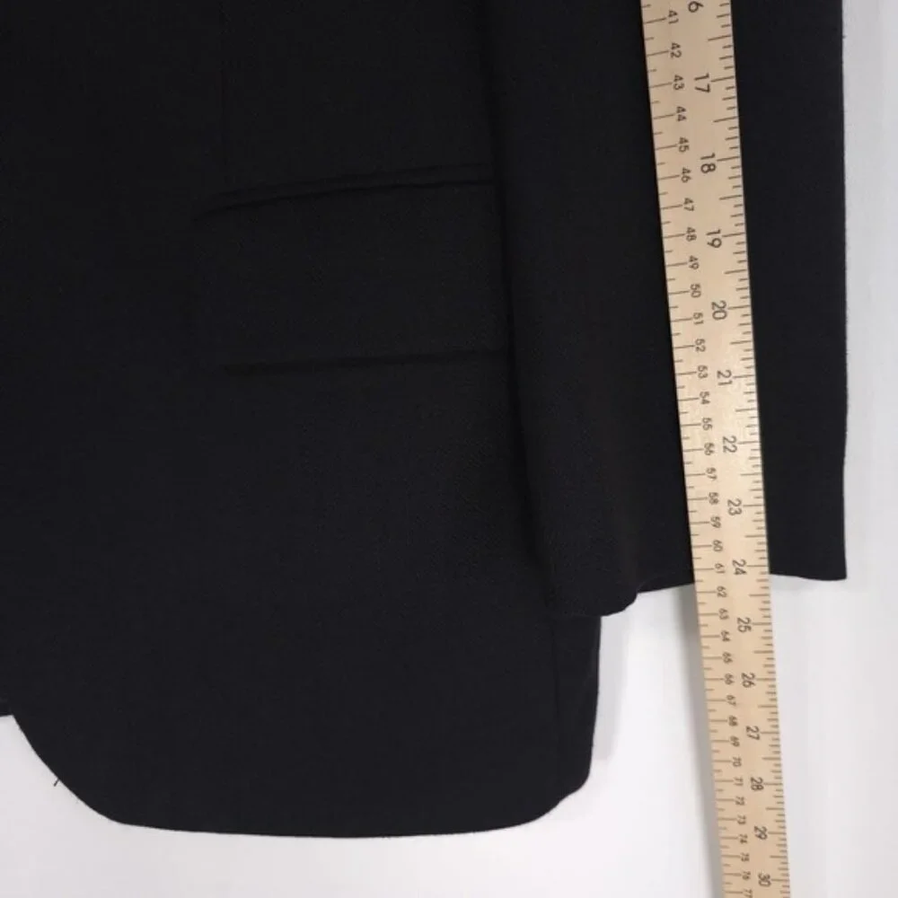 RALPH LAUREN Men's Blazer 42R SILK WOOL Black Suit Jacket Sport Coat CANADA MADE